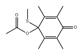 2,5-Cyclohexadien-1-one, 4-(acetyloxy)-2,3,5,6-tetramethyl-4-(methylthio)-