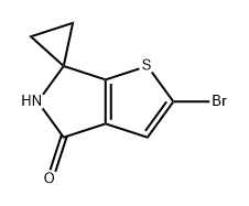 Spiro[cyclopropane-1,6'-[6H]thieno[2,3-c]pyrrol]-4'(5'H)-one, 2'-bromo- Struktur