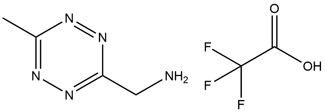 1,2,4,5-Tetrazine-3-methanamine, 6-methyl-, 2,2,2-trifluoroacetate (1:1) Struktur