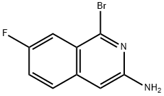 3-Isoquinolinamine, 1-bromo-7-fluoro- Struktur