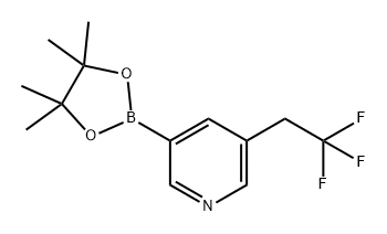 Pyridine, 3-(4,4,5,5-tetramethyl-1,3,2-dioxaborolan-2-yl)-5-(2,2,2-trifluoroethyl)- Struktur