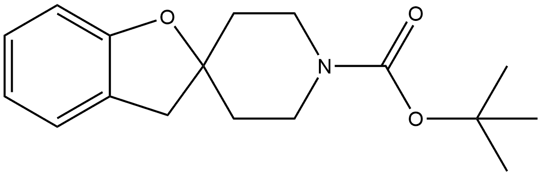 Spiro[benzofuran-2(3H),4'-piperidine]-1'-carboxylic acid, 1,1-dimethylethyl ester Struktur