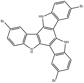 3,8,13-Tribromo-10,15-dihydro-5H-diindolo[3,2-a:3',2'-c]carbazole Struktur