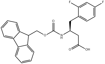 Fmoc-(S)-3-Amino-4-(2,4-Difluorophenyl)-butyric acid Struktur