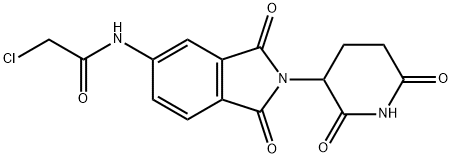 Acetamide, 2-chloro-N-[2-(2,6-dioxo-3-piperidinyl)-2,3-dihydro-1,3-dioxo-1H-isoindol-5-yl]- Struktur