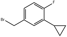 Benzene, 4-?(bromomethyl)?-?2-?cyclopropyl-?1-?fluoro- Struktur