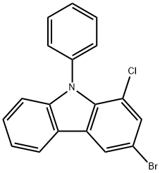 9H-Carbazole, 3-bromo-1-chloro-9-phenyl- Struktur