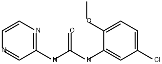 Urea, N-(5-chloro-2-methoxyphenyl)-N'-2-pyrazinyl- Struktur