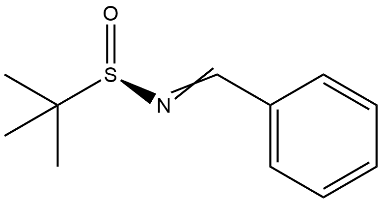 2-Propanesulfinamide, 2-methyl-N-(phenylmethylene)-, [S(R)]- Struktur