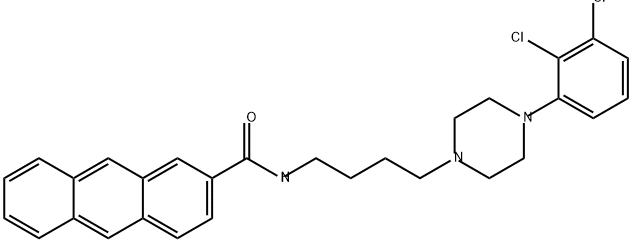 2-Anthracenecarboxamide, N-[4-[4-(2,3-dichlorophenyl)-1-piperazinyl]butyl]- Struktur