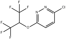 3-Chloro-6-[2,2,2-trifluoro-1-(trifluoromethyl)ethoxy]pyridazine Struktur