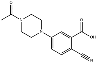 5-(4-Acetylpiperazin-1-yl)-2-cyanobenzoic acid Struktur