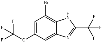 4-Bromo-6-(trifluoromethoxy)-2-(trifluoromethyl)-1H-benzimidazole Struktur