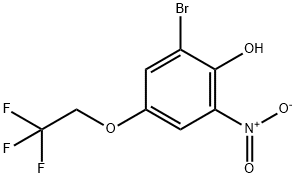 2-Bromo-6-nitro-4-(2,2,2-trifluoroethoxy)phenol Struktur