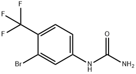 3-Bromo-4-(trifluoromethyl)phenylurea Struktur