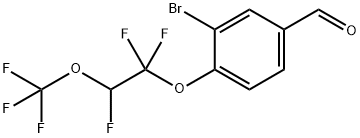 3-Bromo-4-[1,1,2-trifluoro-2-(trifluoromethoxy)ethoxy]benzaldehyde Struktur