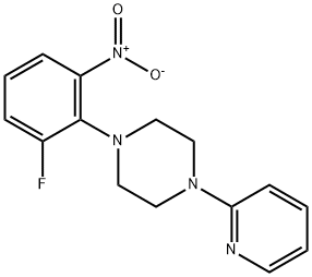 1-(2-Fluoro-6-nitrophenyl)-4-(pyridin-2-yl)piperazine Struktur