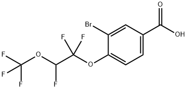 3-Bromo-4-[1,1,2-trifluoro-2-(trifluoromethoxy)ethoxy]benzoic acid Struktur