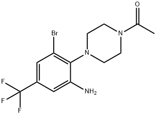 2-(4-Acetylpiperazin-1-yl)-3-bromo-5-(trifluoromethyl)aniline Struktur