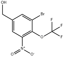 3-Bromo-5-nitro-4-(trifluoromethoxy)benzyl alcohol Struktur