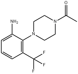 2-(4-Acetylpiperazin-1-yl)-3-(trifluoromethyl)aniline Struktur