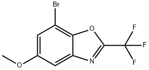 7-Bromo-5-methoxy-2-(trifluoromethyl)-1,3-benzoxazole Struktur