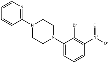 1-(2-Bromo-3-nitrophenyl)-4-(pyridin-2-yl)piperazine Struktur