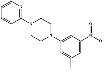 1-(3-Fluoro-5-nitrophenyl)-4-(pyridin-2-yl)piperazine Struktur