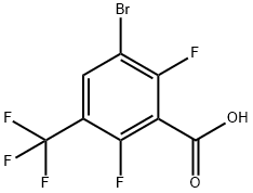 3-Bromo-2,6-difluoro-5-(trifluoromethyl)benzoic acid Struktur