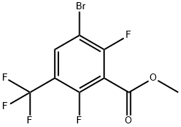 Methyl 3-bromo-2,6-difluoro-5-(trifluoromethyl)benzoic acid Struktur