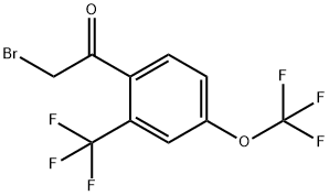 4-(Trifluoromethoxy)-2-(trifluoromethyl)phenacyl bromide Struktur