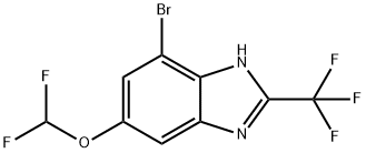 4-Bromo-6-(difluoromethoxy)-2-(trifluoromethyl)-1H-benzimidazole Struktur