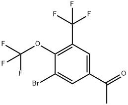 3'-Bromo-4'-(trifluoromethoxy)-5'-(trifluoromethyl)acetophenone Struktur