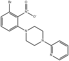 1-(3-Bromo-2-nitrophenyl)-4-(pyridin-2-yl)piperazine Struktur