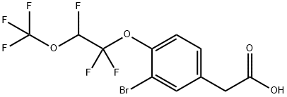 3-Bromo-4-[1,1,2-trifluoro-2-(trifluoromethoxy)ethoxy]phenylacetic acid Struktur