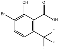 3-Bromo-2-hydroxy-6-(trifluoromethyl)benzoic acid Struktur