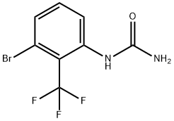 3-Bromo-2-(trifluoromethyl)phenylurea Struktur