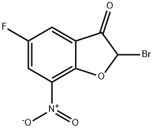 2-Bromo-5-fluoro-7-nitrobenzo[b]furan-3(2H)-one Struktur