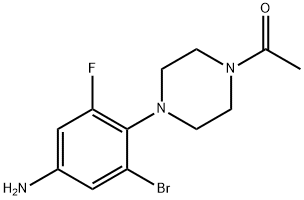 4-(4-Acetylpiperazin-1-yl)-3-bromo-5-fluoroaniline Struktur