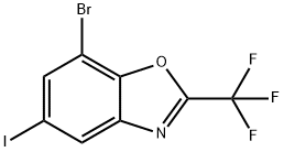 7-Bromo-5-iodo-2-(trifluoromethyl)-1,3-benzoxazole Struktur