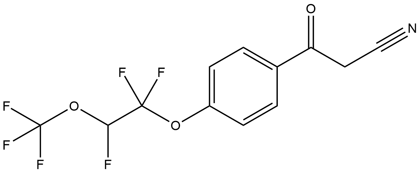 4-[1,1,2-Trifluoro-2-(trifluoromethoxy)ethoxy]benzoylacetonitrile Struktur