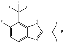 5-Fluoro-2,4-bis(trifluoromethyl)-1H-benzimidazole Struktur