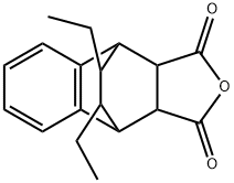 10,11-Diethyl-3a,4,9,9a-tetrahydro-4,9-ethanonaphtho[2,3-c]furan-1,3-dione Struktur