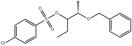 Benzenesulfonic acid, 4-chloro-, (2S)-1-ethyl-2-(phenylmethoxy)propyl ester Struktur