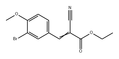 2-Propenoic acid, 3-(3-bromo-4-methoxyphenyl)-2-cyano-, ethyl ester Struktur