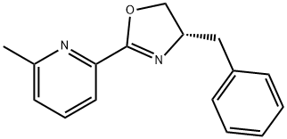 Pyridine, 2-[(4S)-4,5-dihydro-4-(phenylmethyl)-2-oxazolyl]-6-methyl- Struktur