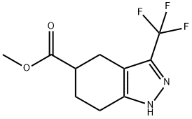 1H-Indazole-5-carboxylic acid, 4,5,6,7-tetrahydro-3-(trifluoromethyl)-, methyl ester Struktur