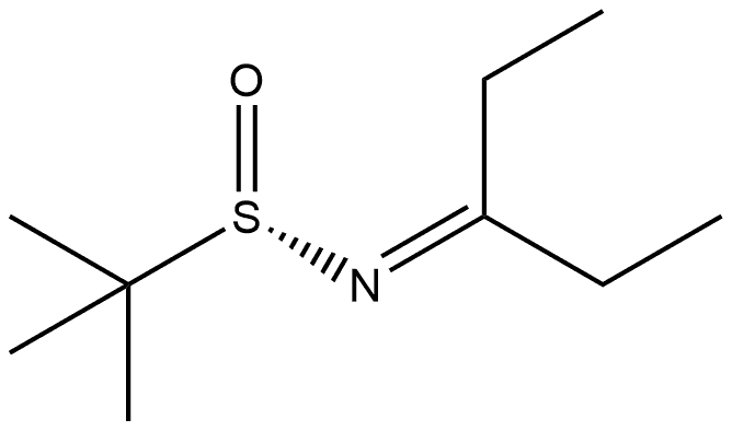 2-Propanesulfinamide, N-(1-ethylpropylidene)-2-methyl-, [S(S)]- Struktur