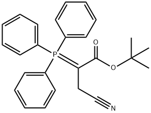 Propanoic acid, 3-cyano-2-(triphenylphosphoranylidene)-, 1,1-dimethylethyl ester Struktur