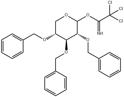 2,3,4-Tri-O-benzyl-D-xylopyranosyl trichloroacetimidate Struktur